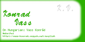 konrad vass business card